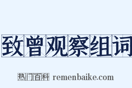 致曾观察组词是什么意思的图片